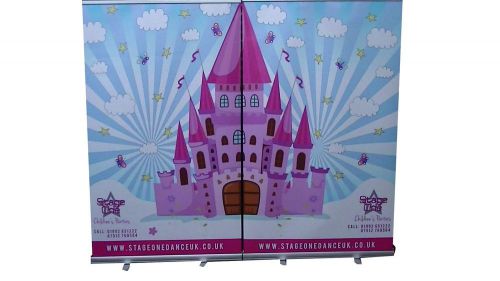 Roller banner pop up roll up pull up exhibition display stand new 24h for sale