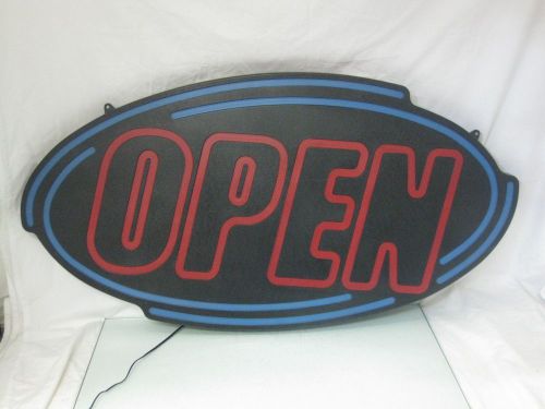 VPC Image Solutions Large Super Bright Oval Open Sign Light with flash