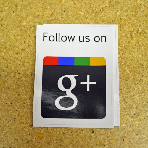 3 GOOGLE+ STICKERS SOCIAL MEDIA DECALS-or yelp twitter urbanspoon instagram wifi