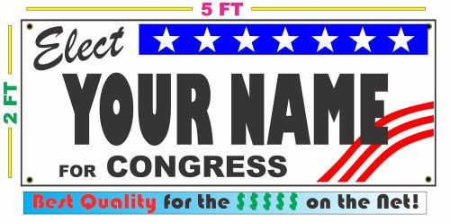 CONGRESS ELECTION Banner Sign w/ Custom Name NEW LARGER SIZE Campaign