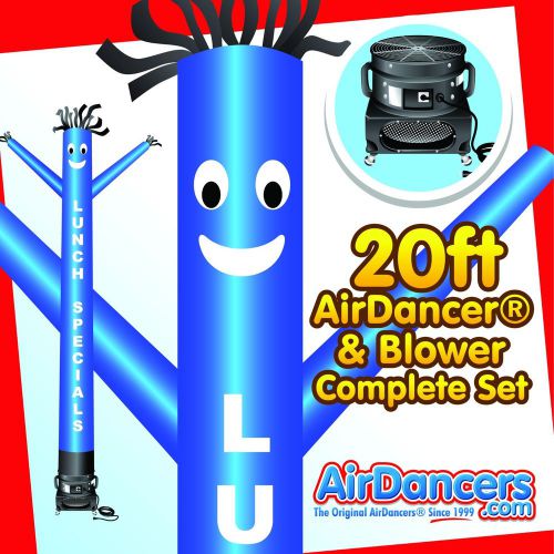 Blue lunch special airdancer® &amp; blower 20ft dancing tube man dancer for sale