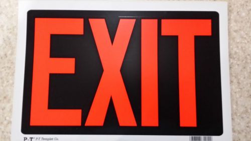 &#034;Exit&#034;   plastic sign 8&#034; x 12&#034;&#034; Lot of 3