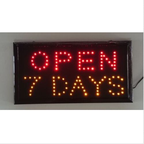 Neon lights led open 7 days sign customers attractive sign store shop sign for sale