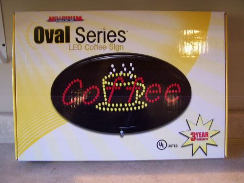 Millennium Visual Systems LED Oval Series Advertising System &#034;COFFEE&#034; - NEW !