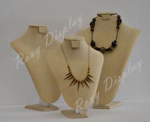 3 Necklace Stands Linen Earrings Jewelry Display #JW-LN-A3 + A4 + A5