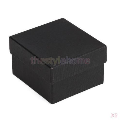 5x black jewellery watch gift watch box w/ solid pillow in durable multi-purpose for sale