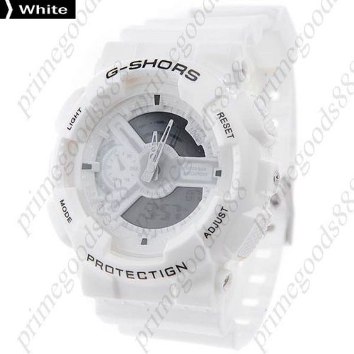 Waterproof Digital Rubber Band LED Wrist Men&#039;s Free Shipping Wristwatch White