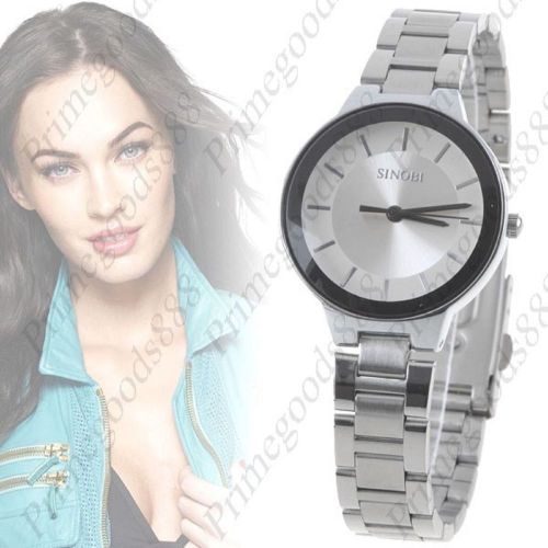 Round Silver Alloy Quartz Lady Wrist Ladies Free Shipping Wristwatch Women&#039;s