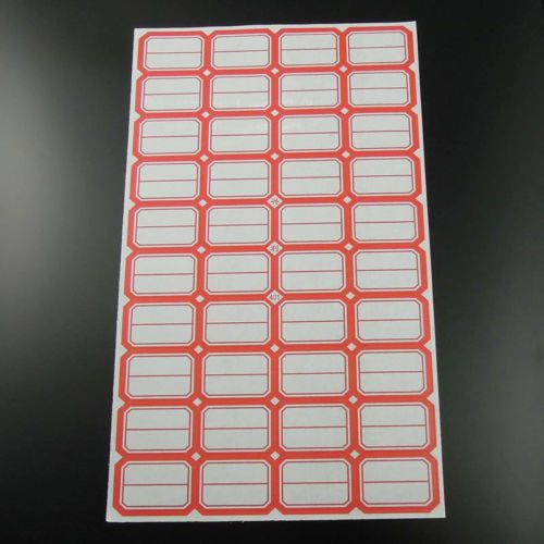 36939 Wholesale White And Red Square Product Display Stick-on Tags 20*12cm 60PCS
