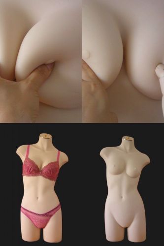 Lifesize Dummy/soft/Nude flesh Female Mannequin Torso Dress Form Display #06