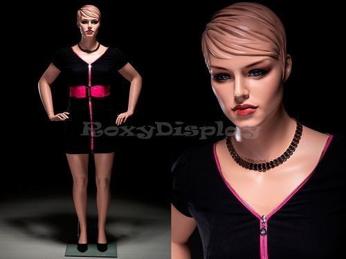 Plus size female mannequin fiberglass pretty face elegant looking #mz-avis2 for sale