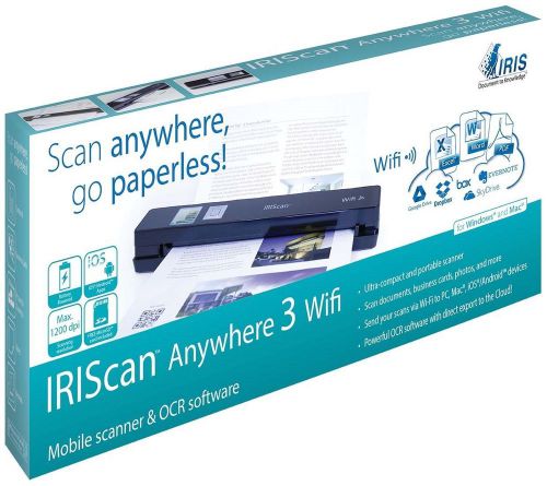 New iriscan anywhere 3 color scanner with wi-fi for sale