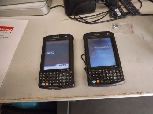 Lot of 2 Motorola symbol PockerPC MC5040 wifi 2D scanner PDA 3 Dock/Chargers