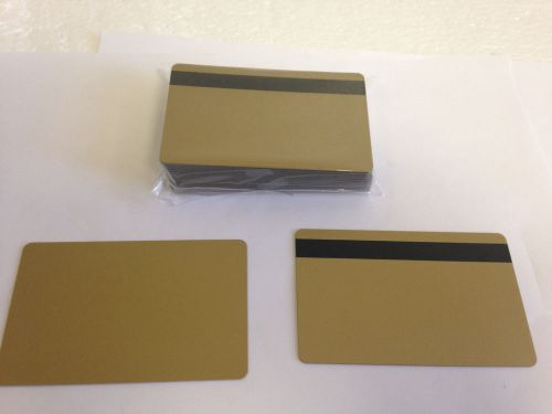 50 gold cr80 pvc cards - hico magstripe 2 track - cr80 .30 mil for id printers for sale