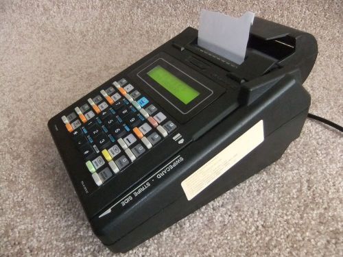 Credit Card Terminal with Power Cord and Roll of Paper WORKING