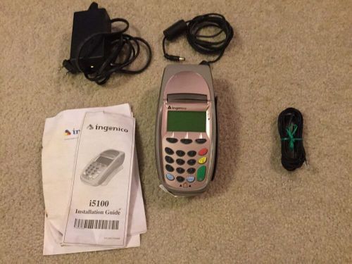 Ingenico i5100 dual comm credit card machine for parts, power cord works for sale