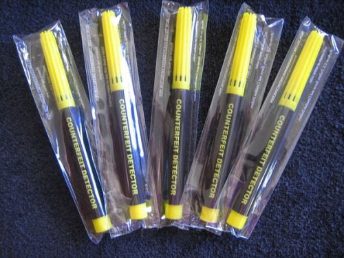 5X Counterfeit Money Detector Pens US Dollars Banknote Forged Bills Tester