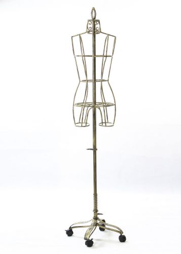 5FT-8FT TALL BRONZE STEEL WIRE DRESS FORM 36&#034;25&#034;36&#034; (W003H.51)