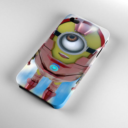 Despicable Me Minion Iron Man Art iPhone 4/4S/5/5S/5C/6/6Plus Case 3D Cover