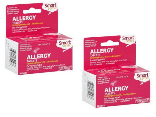 Allergy 200 tablets sick runny nose allergic allergies pills medication cold flu for sale
