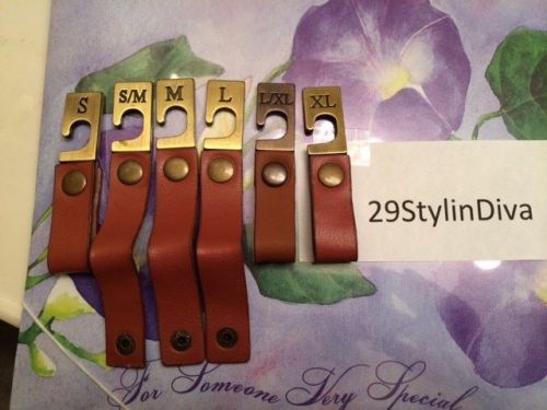 Belt Display Size Tags Brushed Antique Gold leather with Snap Closure Size XL