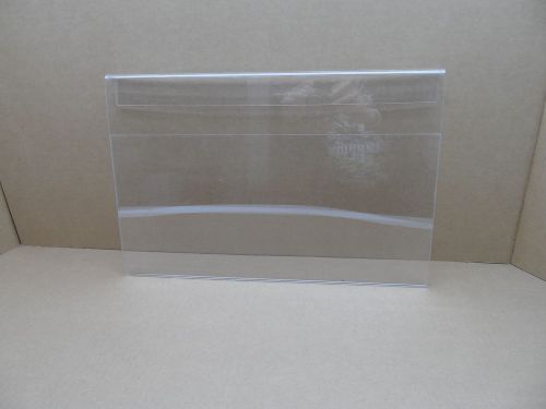 Lot of 5 17x11 Hanging Side Load Clear Acrylic Sign Holders