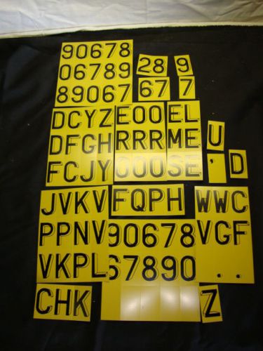 Set Black/Gold Block Letters &amp; Numbers