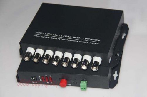 8 channel video/data/Audio fiber optic media converter,8v1d,RS485,FC,Single mode