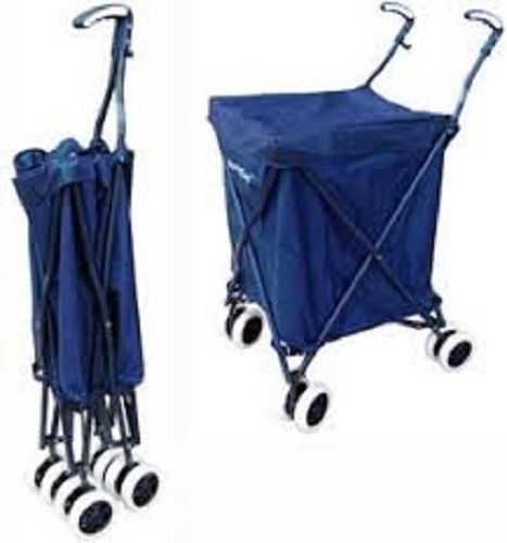 Folding shopping cart heavy duty canvas cover transit travel home kitchen new for sale