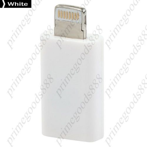 Micro USB Female to 8 Pin Lightning Male Adaptor Adapter Converter White