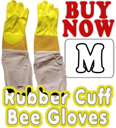 Amara Rubber Cuff Bee Gloves, Beekeeping Gloves, Beekeerper Gloves, Bee Glove M