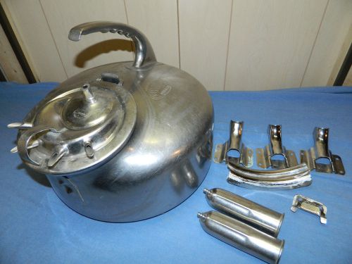 SURGE MILKER MILKING EQUIPMENT w/ LID &amp; PARTS farm stainless steel COW GOAT