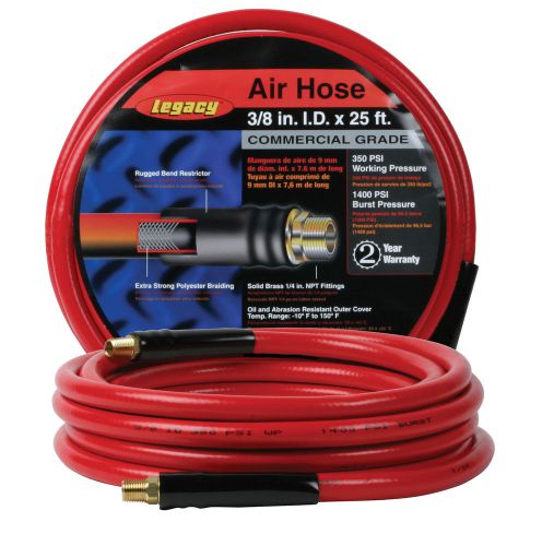 3/8&#034; x 25&#039; commercial grade air hose for sale