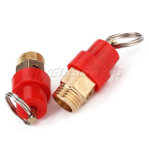Brass Safety Valve 1/4&#034; BSPT 6kg for Equipment Piping 2pcs