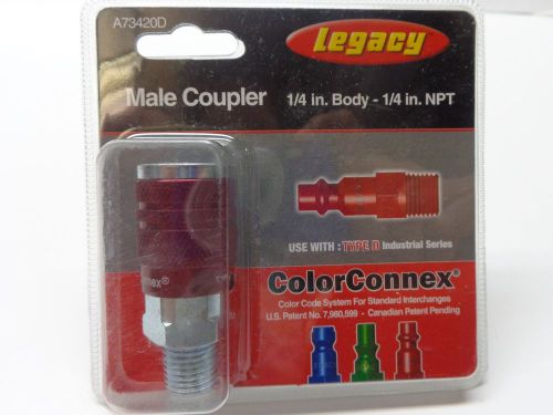 MALE COUPLER TYPE D INDUSTRIAL SERIES 1/4&#034; BODY-1/4&#034; NPT  NEW IN PACKAGE