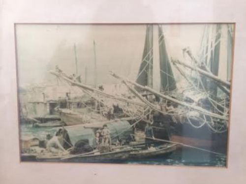 Vintage 1960s Photograph of Asian Boats