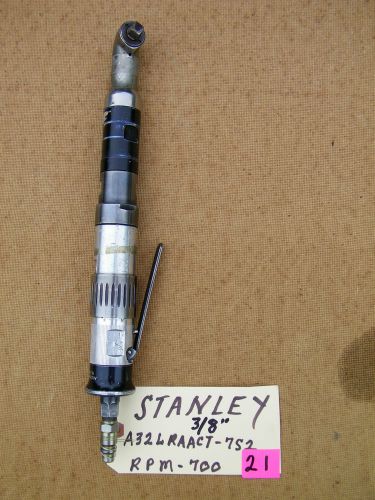 Stanley -rt angle pneumatic nutrunner -a32lraact-7s2, 700 rpm 3/8&#034;, used reverse for sale