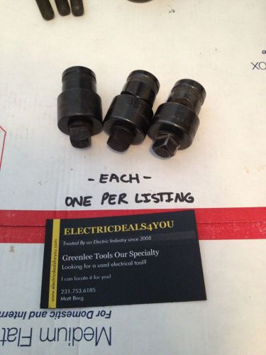 (1) greenlee 7/8&#034; diameter 1/2&#034; conduit 730 radio chassis knockout punch #387276 for sale