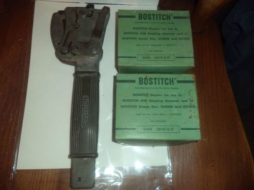 Vintage Bostitch Hammer Stapler Model H2B Hand Tool Made in USA + 2 Box Staples