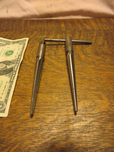 Old Used Tools - 2 Professional T-Handle Pipe Reamer &amp; Deburr 1/8 - 1/2 In