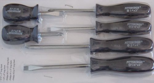 Pittsburgh - screwdriver set of 6, phillips &amp; flat tips length 1 1/2&#034; &amp; 3&#034; &amp; 4&#034; for sale