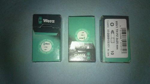 Wera 05072405001 Pozidriv Extra-Hard Bits 855/1 TH PZ2 x 25 mm, Pack of 10
