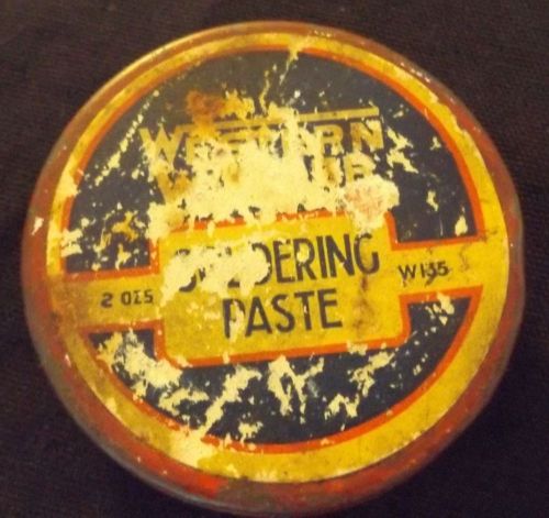 Vintage Tin Can Western Auto Soldering Paste Flux