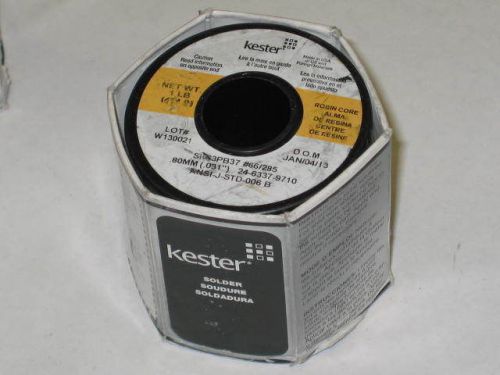 Kester .031inch diameter 63%tin 37%lead rosin core solder 24-6337-9710 1lb -new- for sale