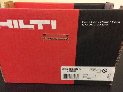 HILTI Nails 750x X-GN 20 MX 3/4  And HILTI GC 22 FUEL CELL GASS CARTRIDGE #38867