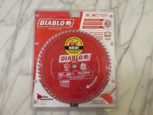 Diablos saw blade 10&#034; 60 tooth fine finish miter table saws for sale
