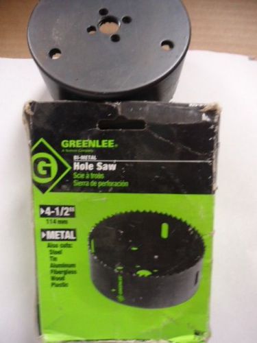 New greenlee 4-1/2 bi metal hole saw 825-4-1/2 for sale