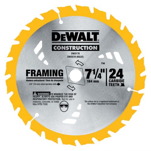 Dewalt 3 pieces-pack 24t framing circular saw blade set for sale