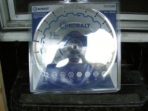 Kobalt- 14 inch diamond blade- wet/cured concrete-general purpose for sale