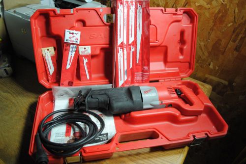 Milwaukee heavy duty orbital super sawzall 6521-21 with case and many extras! for sale